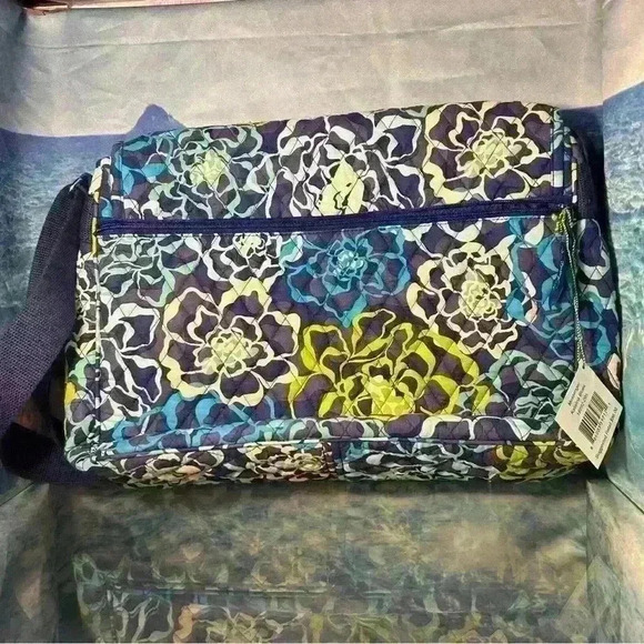 Vera Bradley Katalina Blues Floral Messenger Shoulder Backpack with Buckle - Picture 10 of 14